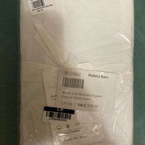 Pottery Barn Percale Euro Sham in White